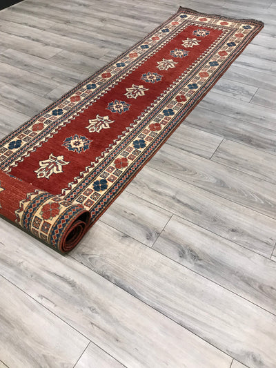 Pakistan Kazak Hand Knotted Wool 3x14