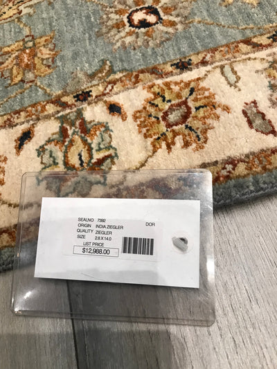 India Ziegler Hand Knotted Wool 3x14