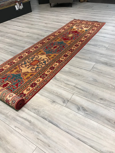 Pakistan Kazak Hand Knotted Wool 3x13