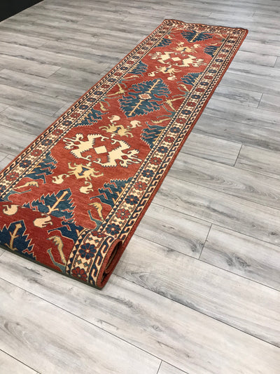 Pakistan Kazak Hand Knotted Wool 3x13