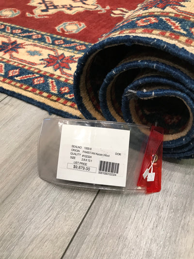 Pakistan Kazak Hand Knotted Wool 3x13