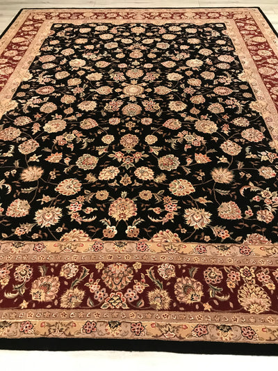 China Tabriz Hand Tufted Wool/Silk 9x12