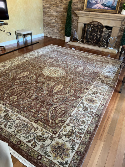 India Mountain King Hand Knotted Wool 9x12