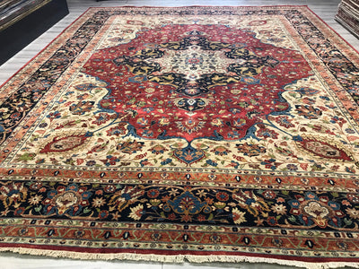 India Tabriz hajijalili Hand Knotted Wool 12x15
