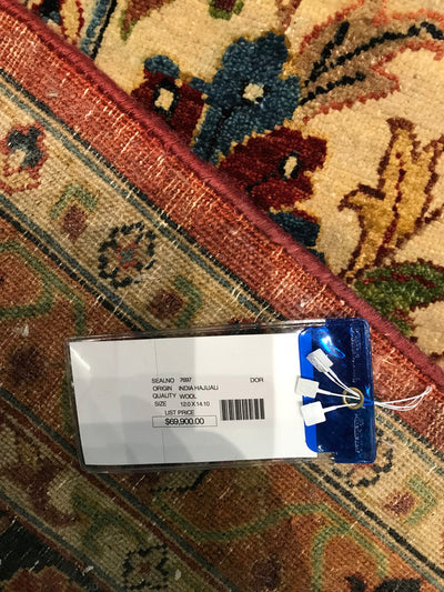 India Tabriz hajijalili Hand Knotted Wool 12x15