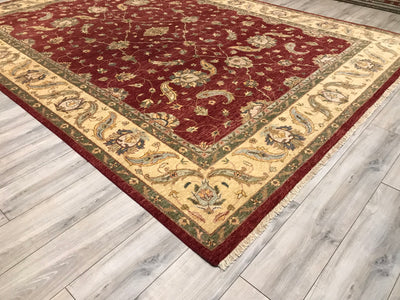 India Ziegler Hand Knotted Wool 9x12