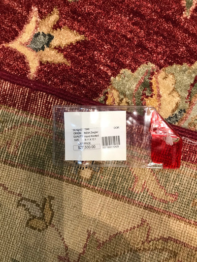 India Ziegler Hand Knotted Wool 9x12