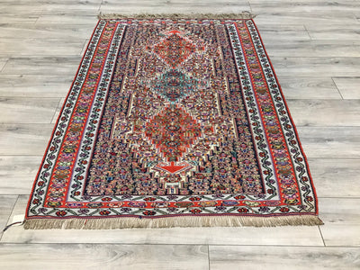 Persian (Iran) Saneh Hand Woven Silk 4x5.5