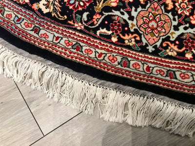 Persian (Iran) Tabriz Mahi Hand Knotted Wool & Silk 7x7