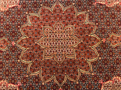 Persian (Iran) Tabriz Mahi Hand Knotted Wool & Silk 7x7