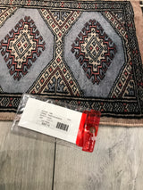Pakistan Bokara Hand Knotted Wool 1.0x2.0