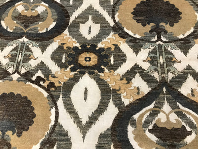 Pakistan Ziegler Hand Knotted Wool & Silk 8x10