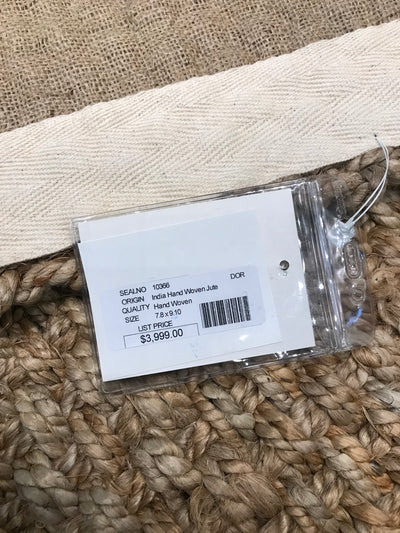 India Hand Woven Natural Jute 8x10