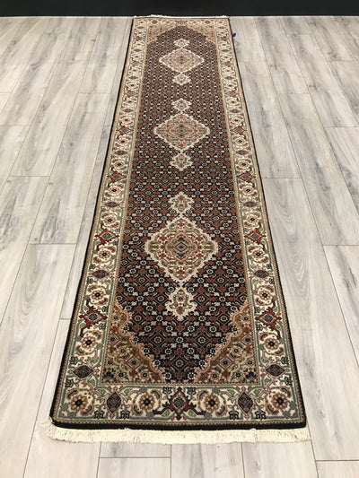 India Tabriz Mahi Hand Knotted Wool & Silk 3x10