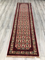Persian Hamedan Hand Knotted Wool 3x10