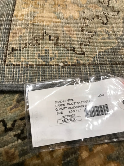 Pakistan Fine Ziegler Hand Knotted Wool 3x11