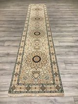 India Tabriz Hand Knotted Wool & Silk 3x12