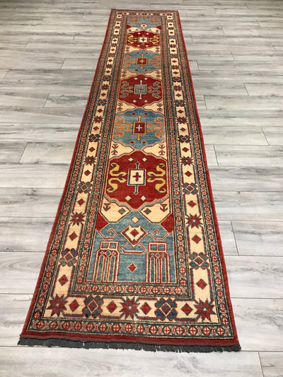 Pakistan Kazak Hand Knotted Wool 3x12