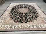 India Nain Hand Knotted Wool & Silk 8x10