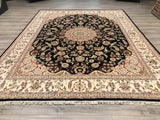 India Nain Hand Knotted Wool & Silk 8x10
