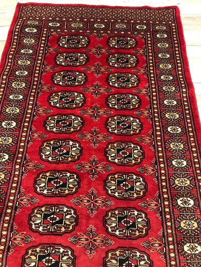 Pakistan Bokhara Hand Knotted Wool 3x16