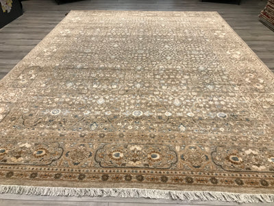 India Classical Collection Hand Knotted Wool & Silk 9x12