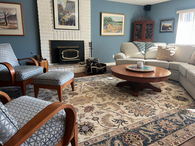 India Ziegler Hand Knotted Wool 10x14