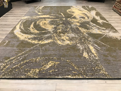 India HDFR Modern Hand Knotted Wool 9x12