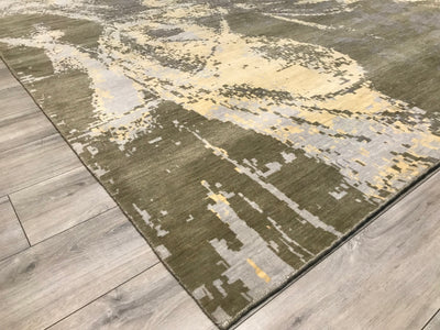 India HDFR Modern Hand Knotted Wool 9x12