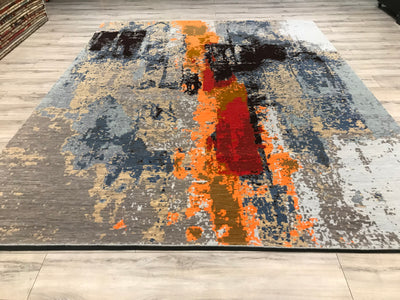 India New HDFR Modern Hand Knotted Wool 8x10