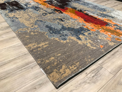 India New HDFR Modern Hand Knotted Wool 8x10