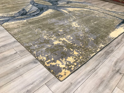 India New HDFR Modern Hand Knotted Wool 8x10