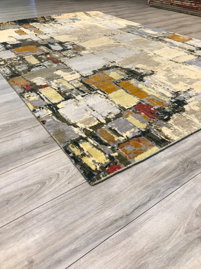 India New HDFR Modern Hand Knotted Wool 6x9