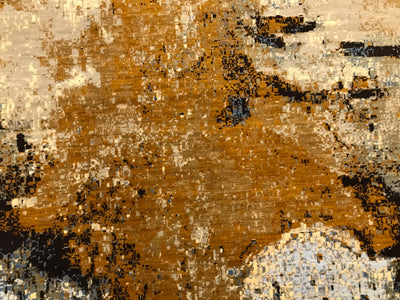 India New HDFR Modern Hand Knotted Wool 6x9