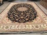 India Nain Hand Knotted Wool & Silk 10x14