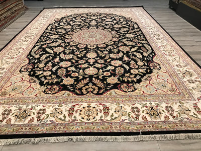 India Nain Hand Knotted Wool & Silk 10x14