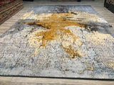 India New Modern HDFR Hand Knotted Wool 10x14