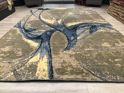 India New Modern HDFR  Hand Knotted Wool 10x14