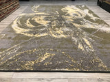 India New Modern HDFR Hand Knotted Wool 10x14