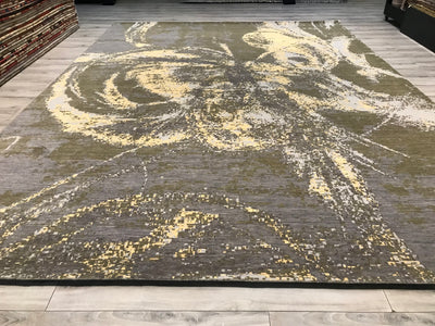 India New Modern HDFR Hand Knotted Wool 10x14