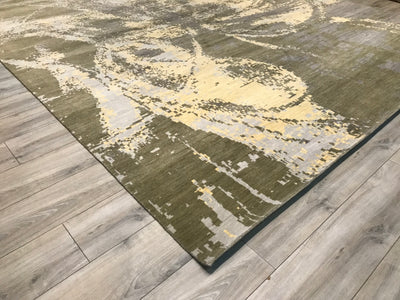 India New Modern HDFR Hand Knotted Wool 10x14