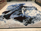 India New Modern HDFR Hand Knotted Wool 10x14