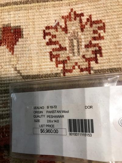 Pakistan Peshawar Hand Knotted Wool 3x14