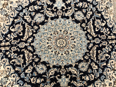 Persian Nain Hand Knotted Wool& Silk 7x7