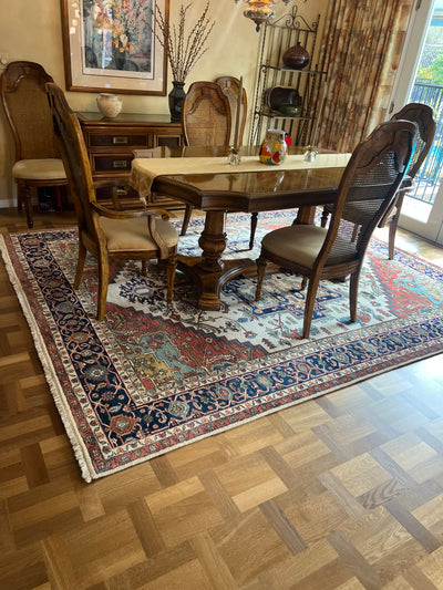 India Heriz Hand Knotted Wool 8X10