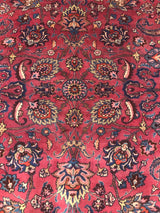 Persian Mashad Old Rug Hand Knotted Wool 12x17