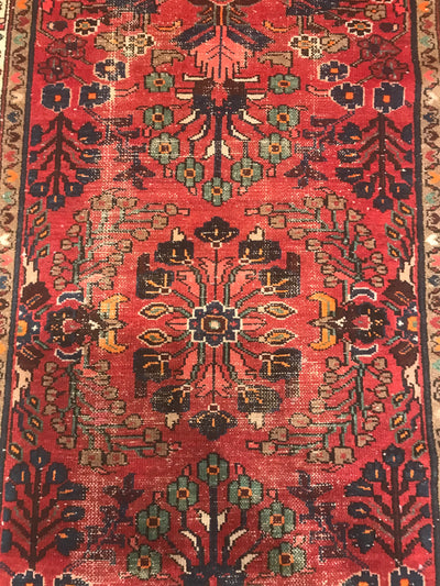 Persian Sarouq Old Lilihan Hand Knotted Wool 4x20