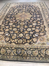 Persian old Kashan Hand Knotted Wool  9x12