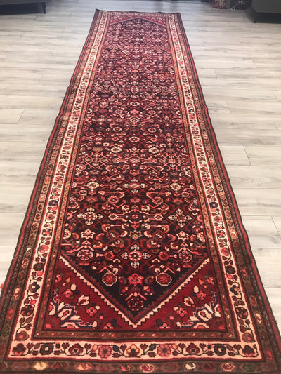 Persian Old Mahal Hand Knotted Wool 4x14