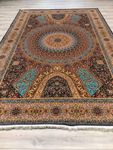 Persian Fine Tabriz Dome Art Silk Power Loom 7x10